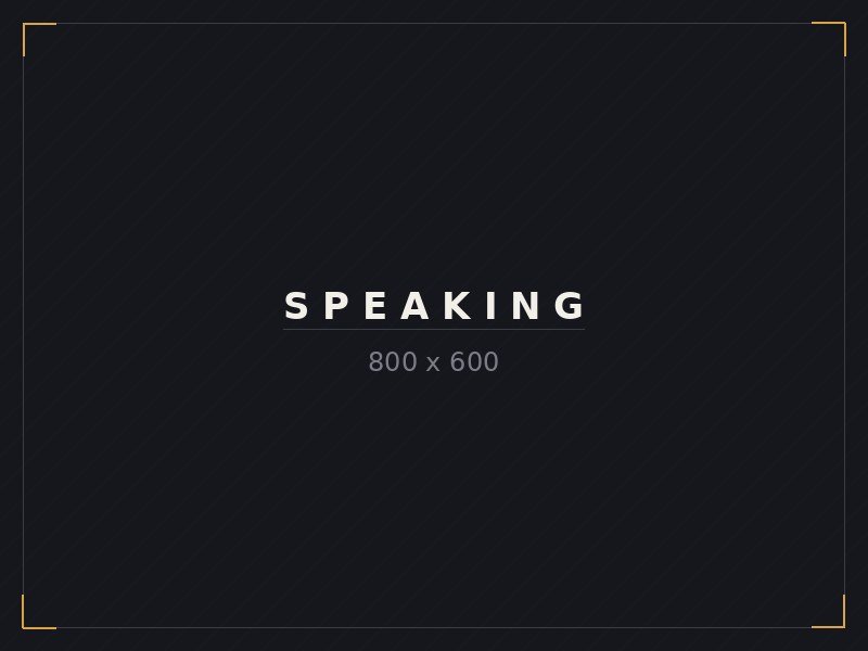 Speaking and hosting
